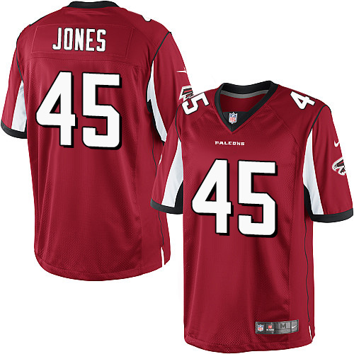 Youth Elite Deion Jones Nike Jersey Red Home - #45 NFL Atlanta Falcons